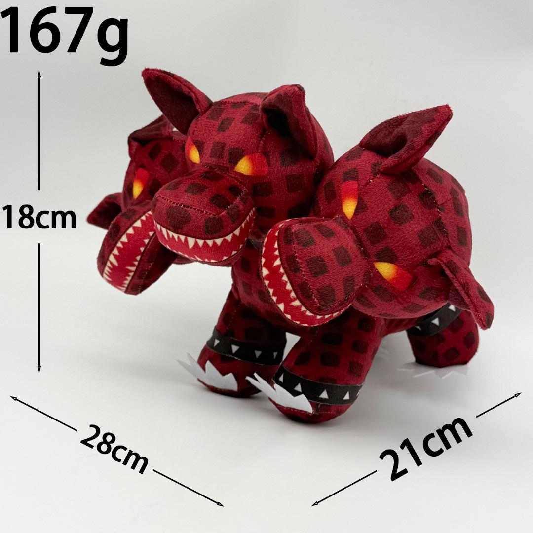 

New Brainrot Cerberus Plush: Three-Headed Monster Toy As shown