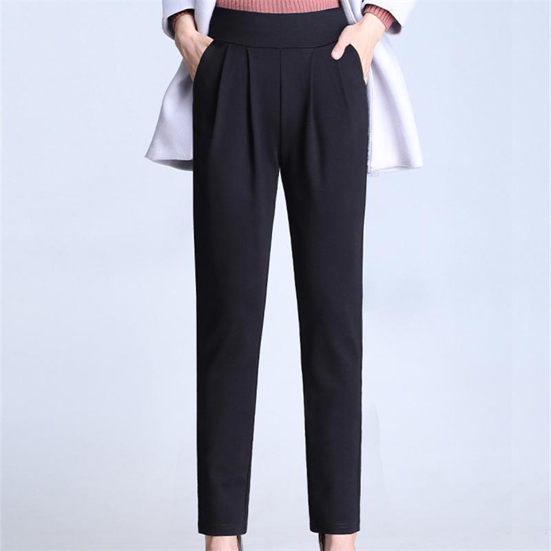 2022 Autumn Winter Thicken Warm High Waisted Harem Pencil Pants Casual Fashion Harajuku Pants Slim Pants Women's Straight Pants