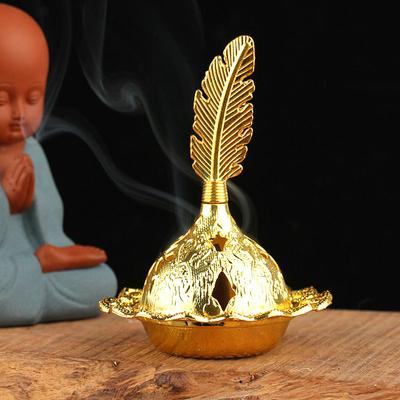 Arzător de tămâie de aur creativ Eid Al-Fitr Petrecere cu foc de aromă de aur Festivalul arab din Orientul Mijlociu Arată de aromoterapie