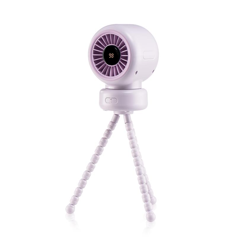 2026 New Octopus Clip-On Fan, USB Rechargeable Oscillating Mini Clip Fan for Desk, Bed, Car, Camping & Outdoor Travel фиолетовый