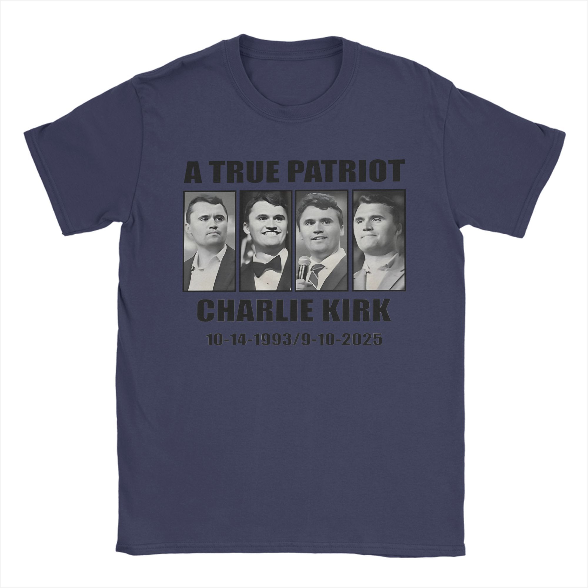 

Charlie Kirk A True Patriot T-Shirts for Men Vintage Cotton Tees O Neck Short Sleeve T Shirt Big Size Tops 4XL