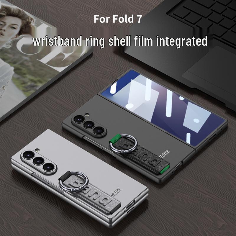 Samsung Z Fold 7 Ultra-thin Wrist Strap Case with Film & Finger Ring