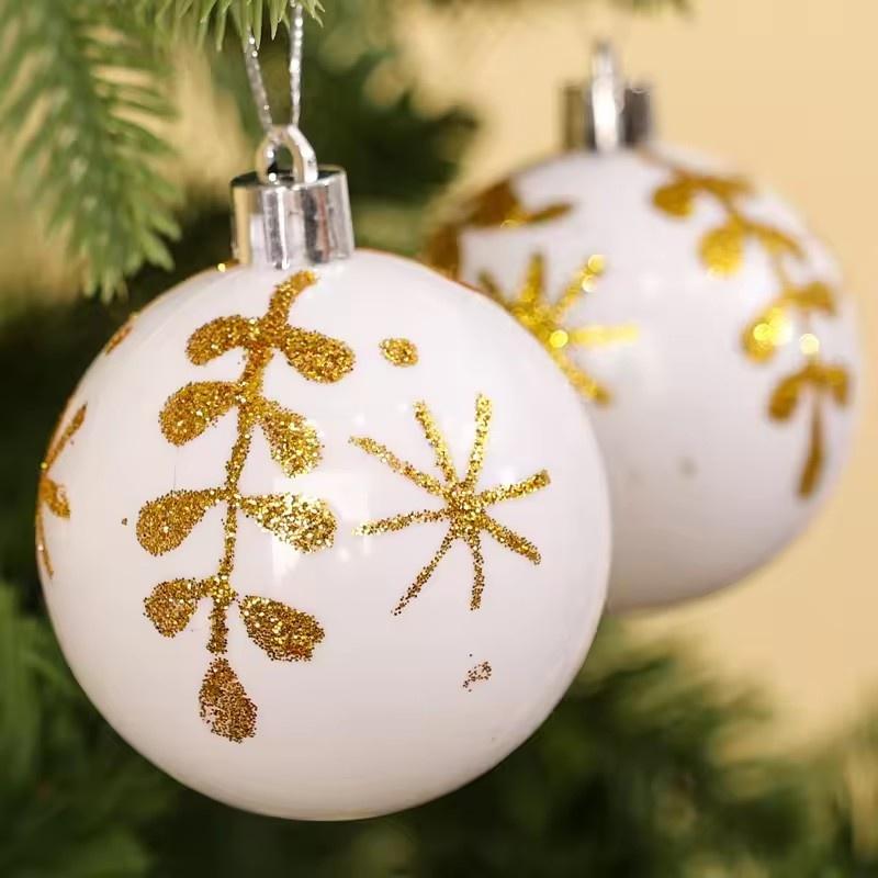 Christmas Balls Set 6PCS 6cm - Xmas Tree Hanging Ornaments, Navidad Noel Natal Home Party New Year Decoration
