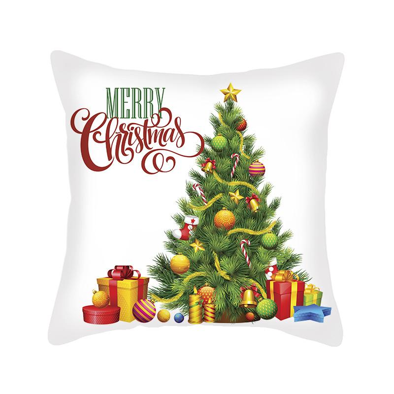Настраиваемая рождественская тема, Рождественская елка, Лось, животное, газетная наволочка, чехол для подушки, диван, автомобиль, офис, украшение для дома 40x40cm
