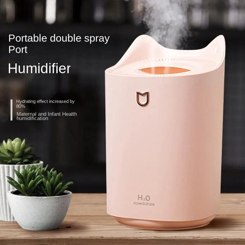 Large Capacity Air Humidifier for Home Dual Nozzle Cool Mist Humidifier 3L Essencial Oil Diffuser for Bedroom Auto Shut-Off