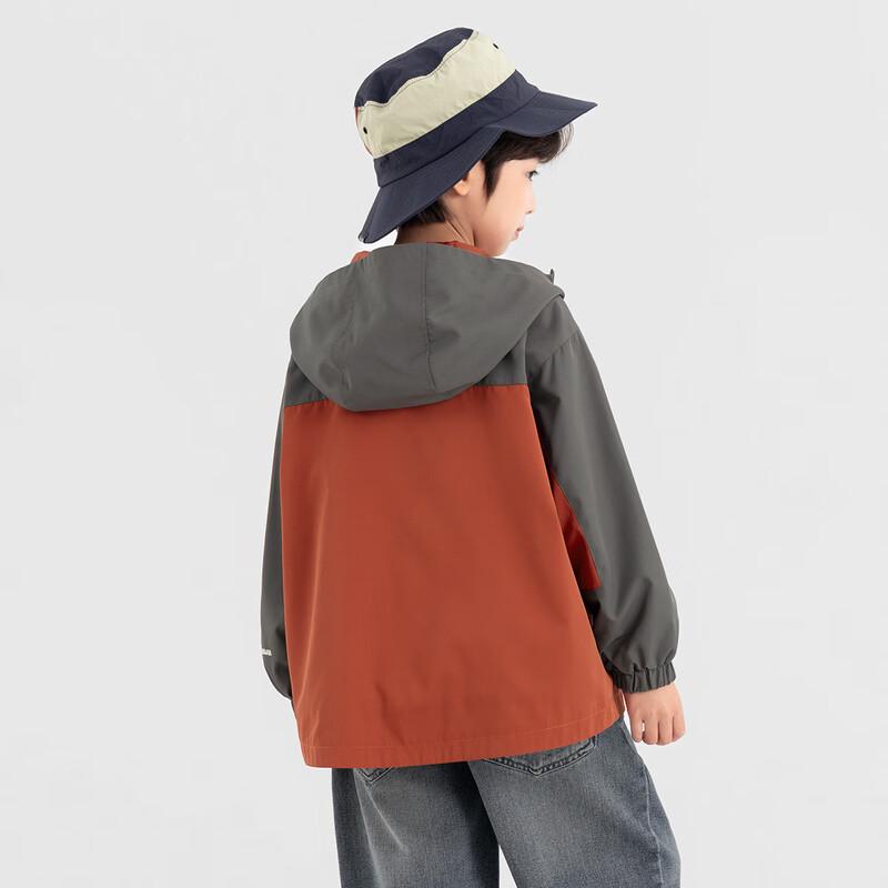 Duoduojia Boys' Color-Block Hooded Jacket