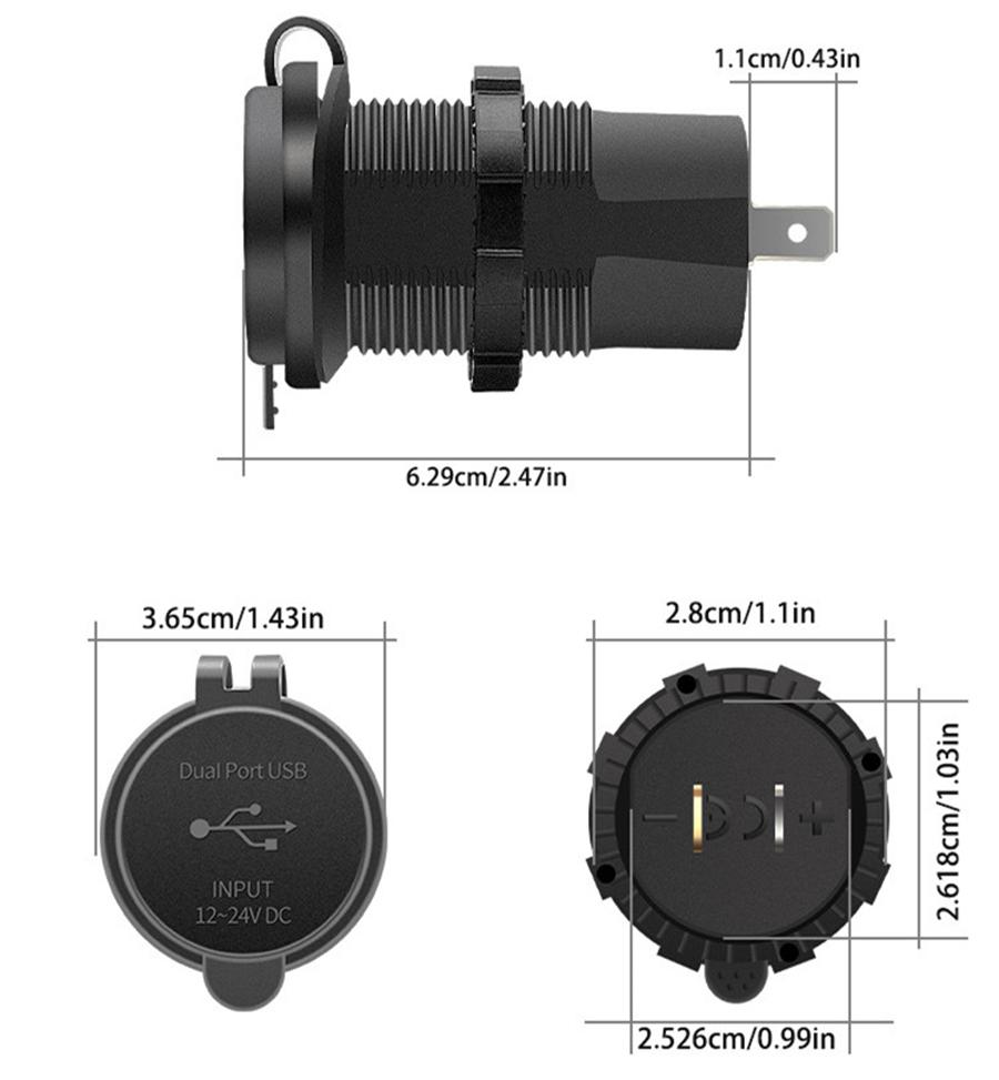 Quick Charge 4.0 PD QC 3.0 USB Car Charger 12V 24V 60W USB Outlet Fast Charger F