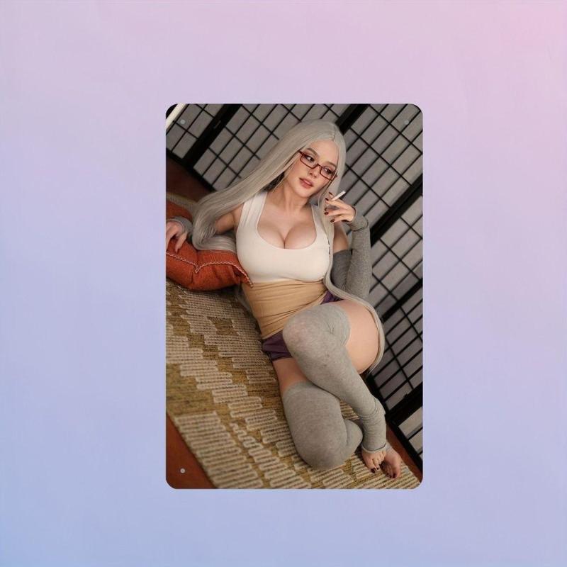 Pin-Up Girl Blechschilder, Garage Werkstatt Metalldekor 20x30cm