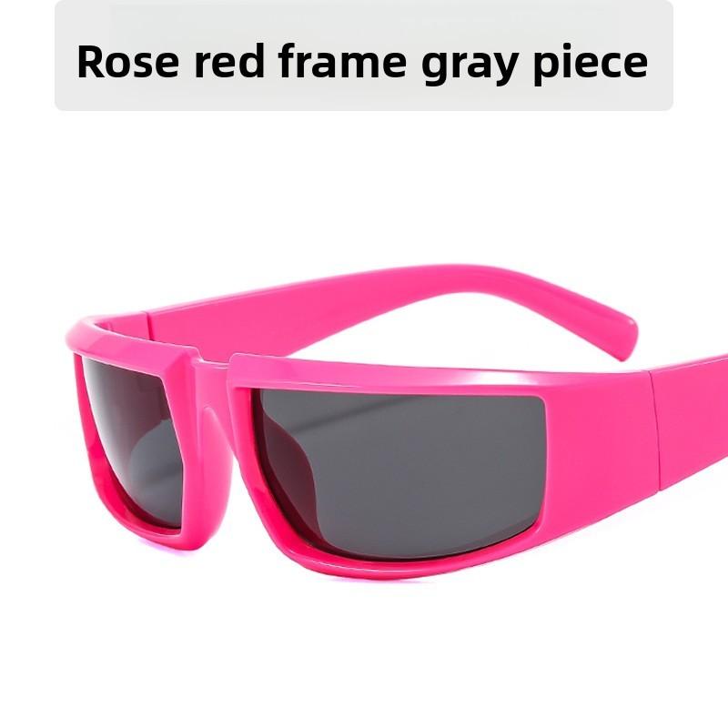 Fashion Y2k Square Sunglasses Uv400 With Black Lenses For Outdoor Activities And Parties