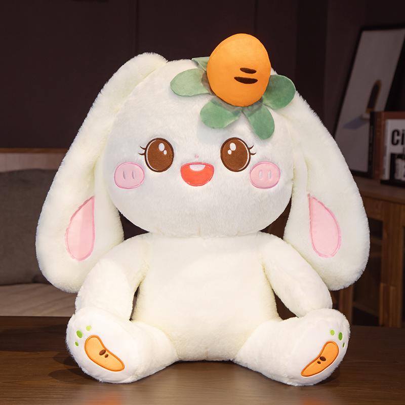 Hot Huaggle 1pc Lovely Rabbit With Carrot Plush Toys Kawaii Bunny Dolls Stuffed Soft Pillow Girls Baby Fantastic Birthday Gifts