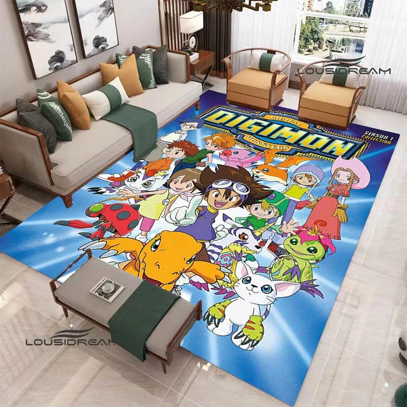 3D Digimon Cartoon Printed Carpet Non-slip Carpet Yoga Mat Carpets for Living Room Area Rug Home Bedroom Decor Birthday Gift