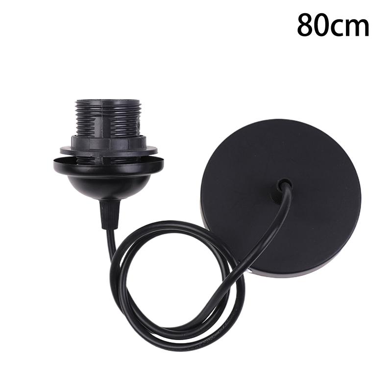 Black/White E27 Hanging Lamp Holder With 0.5/0.8/1.2/2M Hanging Wire Ceiling Lamp Holder Socket Lamp Base For Chandelier