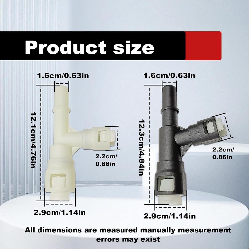 2PCS Car Heater Inlet Hose Fitting 15055343 Heater Inlet Hose Connector Tee Compatible with 00-14 GMC Yukon Sierra Chevy Tahoe Suburban Cadillac