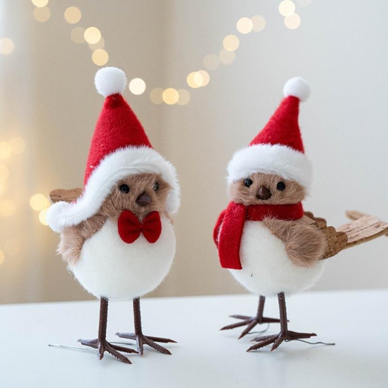 Cute Animal White Bird Christmas Tree Pendant Home Decoration Christmas Tree Decoration Office Home Garden Decor Friend Gifts