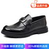Men's shoes 2025 summer new high-end heightened British style business leather shoes men's simple one-pedal work shoes