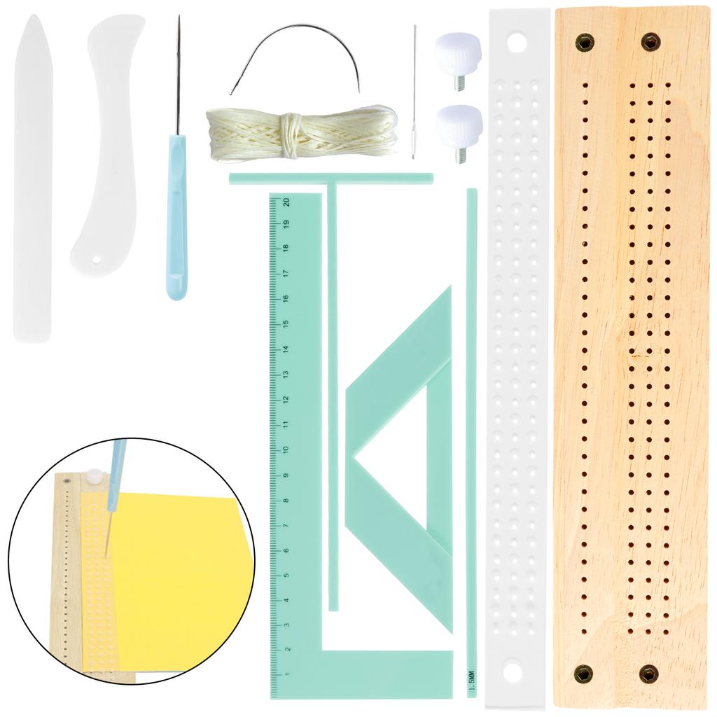 Bookbinding Easy Scrapbooking Tool Plastic Positioner Ruler for Efficient Production Convenient Binding Device for Handbook
