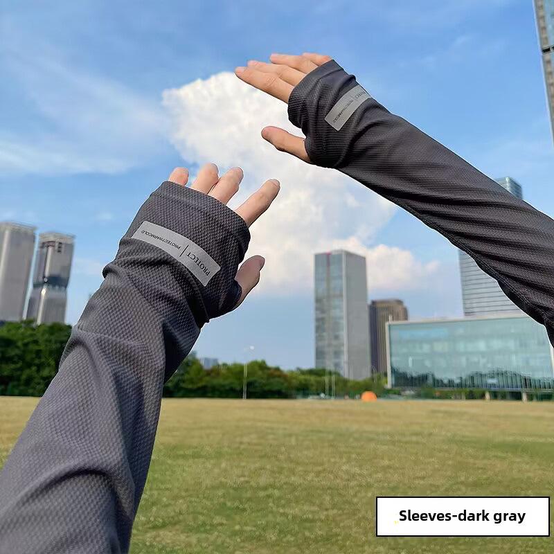 Vollgesichts- und Armmaske aus Eisseide für Herren