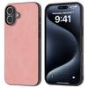 For iPhone 16 Plus Case PU Leather PC TPU 3 Layer Hybrid Phone Cover