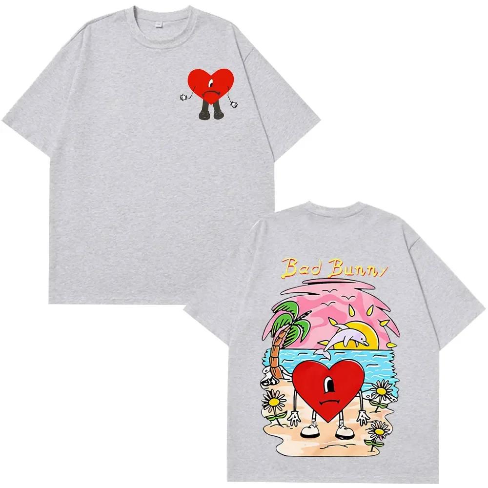 Bad Bunny Un Verano Sin Ti Moda Vintage Camiseta As De Grandes Dimensões Unisex Harajuku Manga  Camisetas