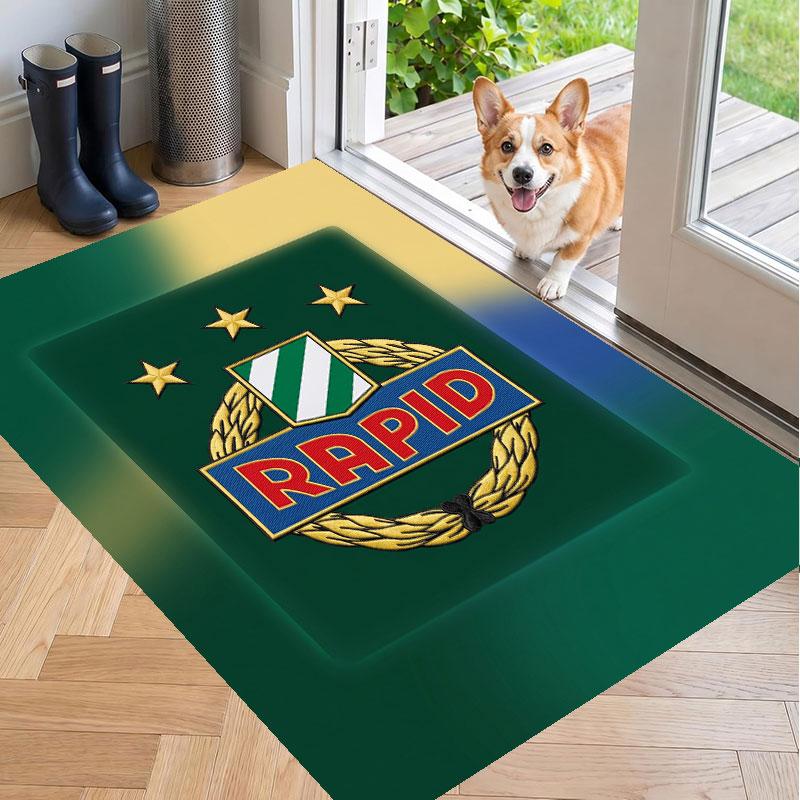 Soft Floor Carpet Rapid Wien FC Pattern Area Rug Decorative Mat For Home Room Decoration