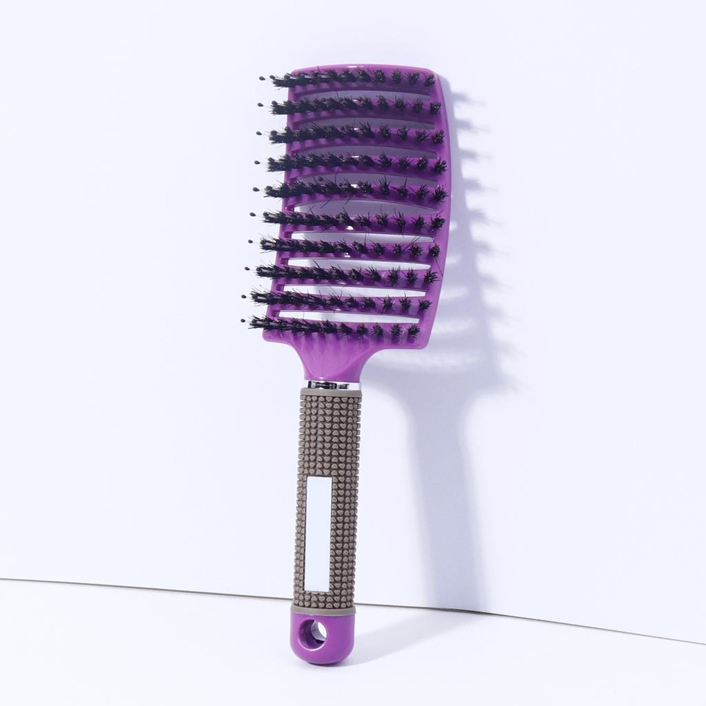 1pc Mane Big Bend Comb - Multiple Colors,Curved Ventilation Big Bend Comb with Anti slip Handle,Special for real hair wigs