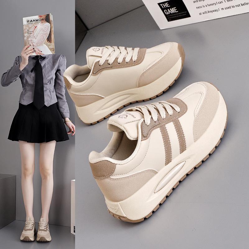 Ins Korean Version of Platform Dad Shoes 2025 Autumn New Street Shot Student Running Sneakers Heightened GX-G6805