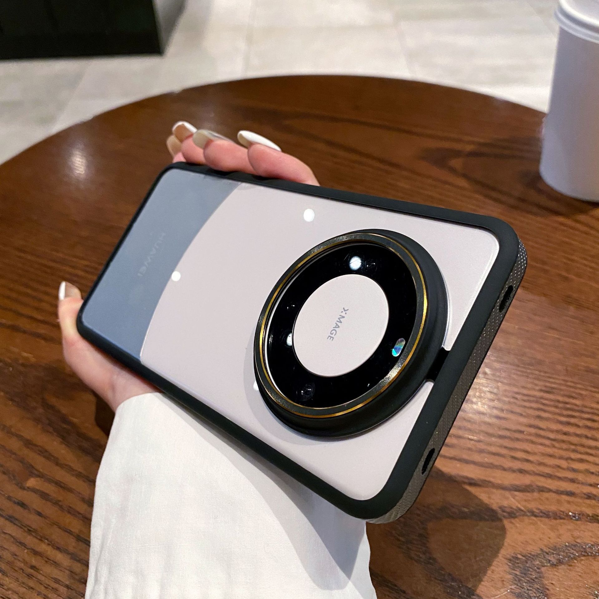 

Anti-slip Edge Carbon Fiber Texture Leather Phone Case for Huawei Mate60pro, Mate60 High-transparency Non-yellowing Anti-drop Case Mate60pro+