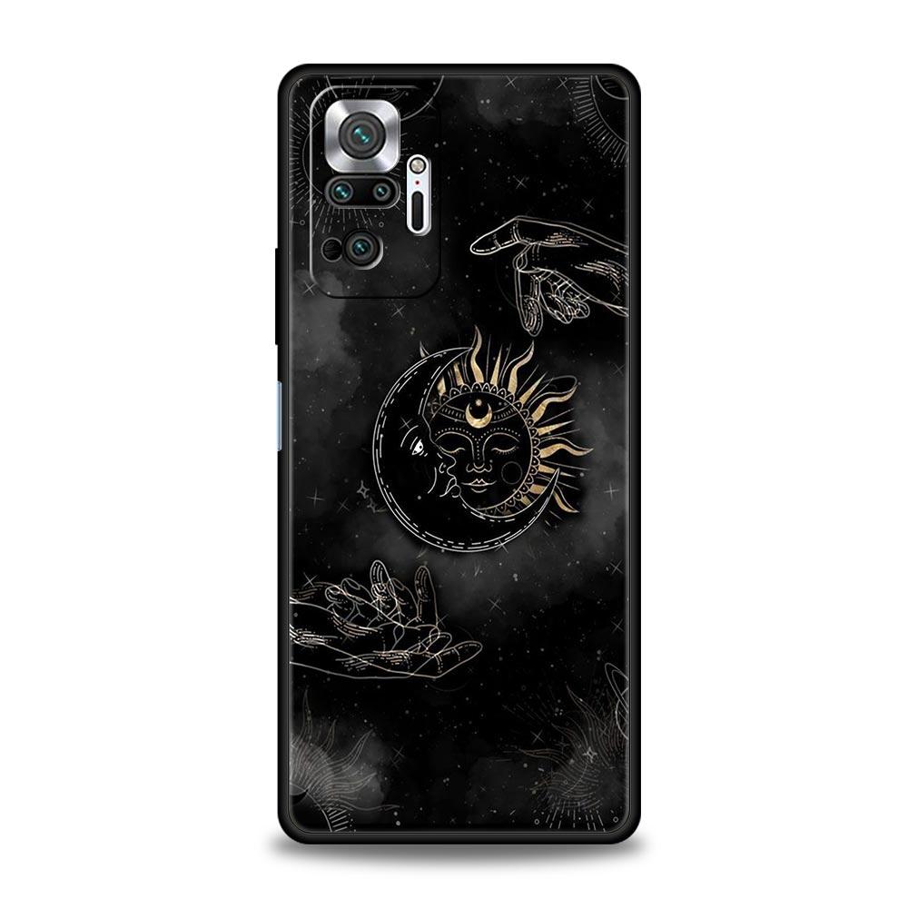 Suns Moons Clouds Astrological Phone Case For Xiaomi Redmi Note 14 13 5G 10 11 12 Pro Plus 4G 14C 13C 12C 10C Black Cover
