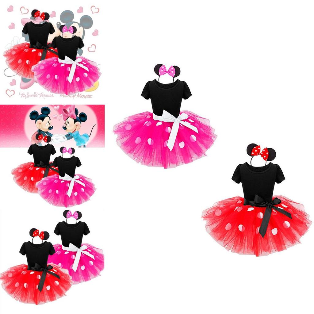 Halloween Cos Mickey European And American Polka Dot Dress For Girls Perfect For Dance Performances