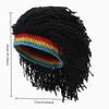 Dreadlock Hat Funny Braid Headband Hip Hop Party Cap Fake Hair Trendy Personality Warm Knit Unisex Streetwear Accessory