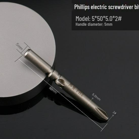 Hardened 5mm Magnetic S2 Steel Phillips Electric Screwdriver Bit Set
