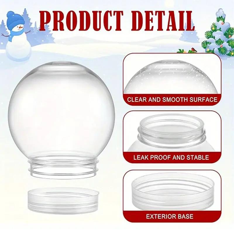 WTEMPO Classic Plastic Bottles with Aluminum Caps Round Shaped Design Crafts DIY Fillable Bottoles Christmas Festive Home & Kitchen Party Supplies
