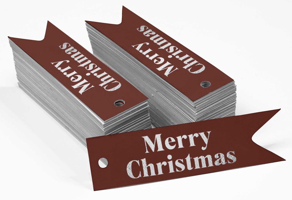 Inkdotpot Frohe Weihnachten Flaschenanhänger Echtgoldfolie Gastgeschenkanhänger Packung von