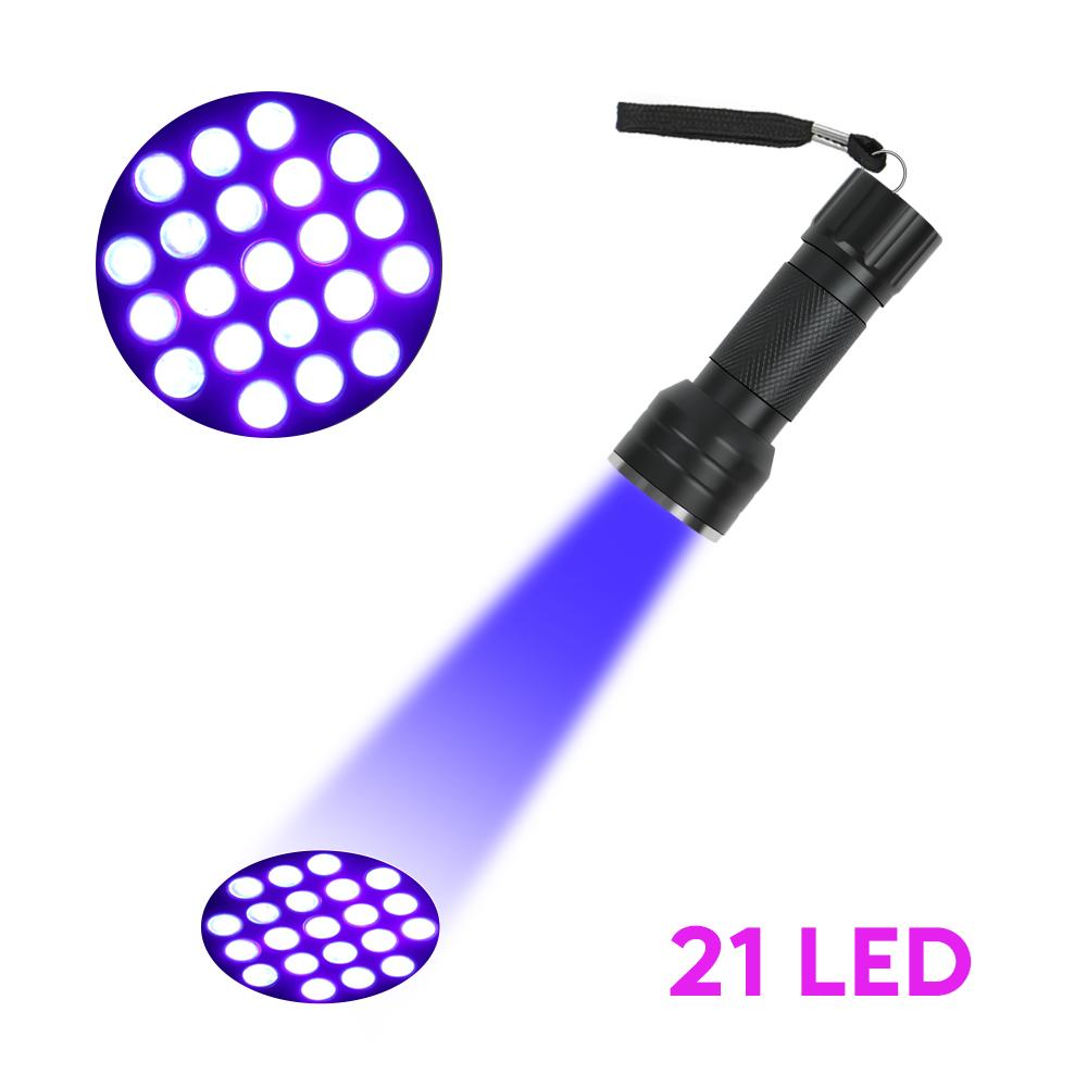 21LED UV Torch Mini UV Lamp with Zoom Function Fluorescent Detection Lamp ZH