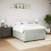 Maison Exclusive - Sommier à lattes de lit et matelas Gris clair 140x190cm Velours