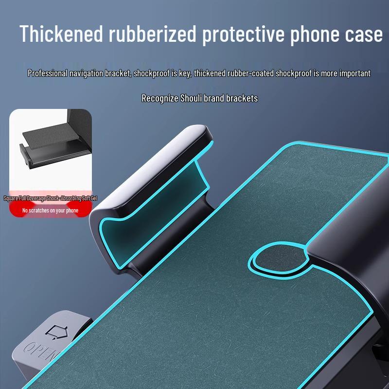 Electric Vehicle Phone Navigation Mount: Motorcycle Delivery Shockproof Holder