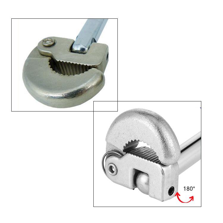 Sink Basin Faucet Removal Crescent Wrench for Water Pipe Repair Assembly