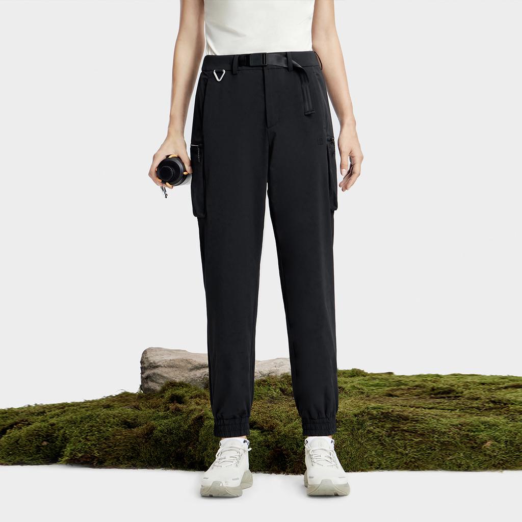 FILA 2023 Autumn New Simple Loose Cuffed Outdoor Sports Pants Women bottoms Deep-Black A11W337804F-BK