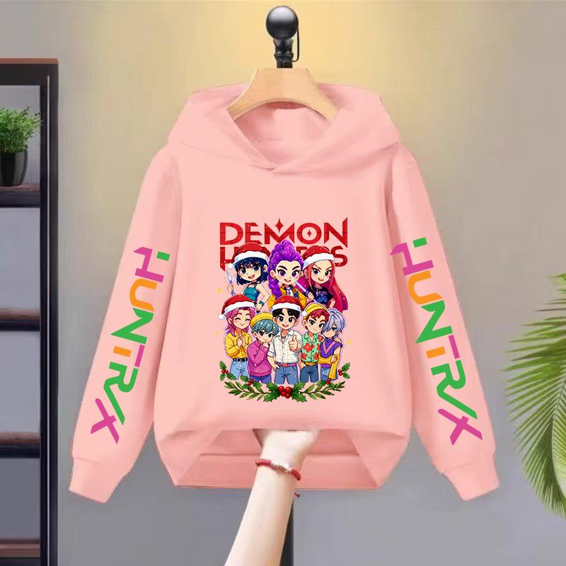 Stil KPOP Kinder-Hoodie Modisch und Bequem Weihnachtsserie Mädchen Modische Oversized Sportbekleidung Feiertagsserie