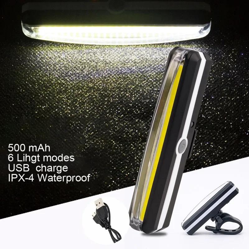 

Bicycle Rear Light Bike Taillight Rechargeable Waterproof Bike Lamp Night Riding Safety Warning Tail Lights Cycling Accessories белый