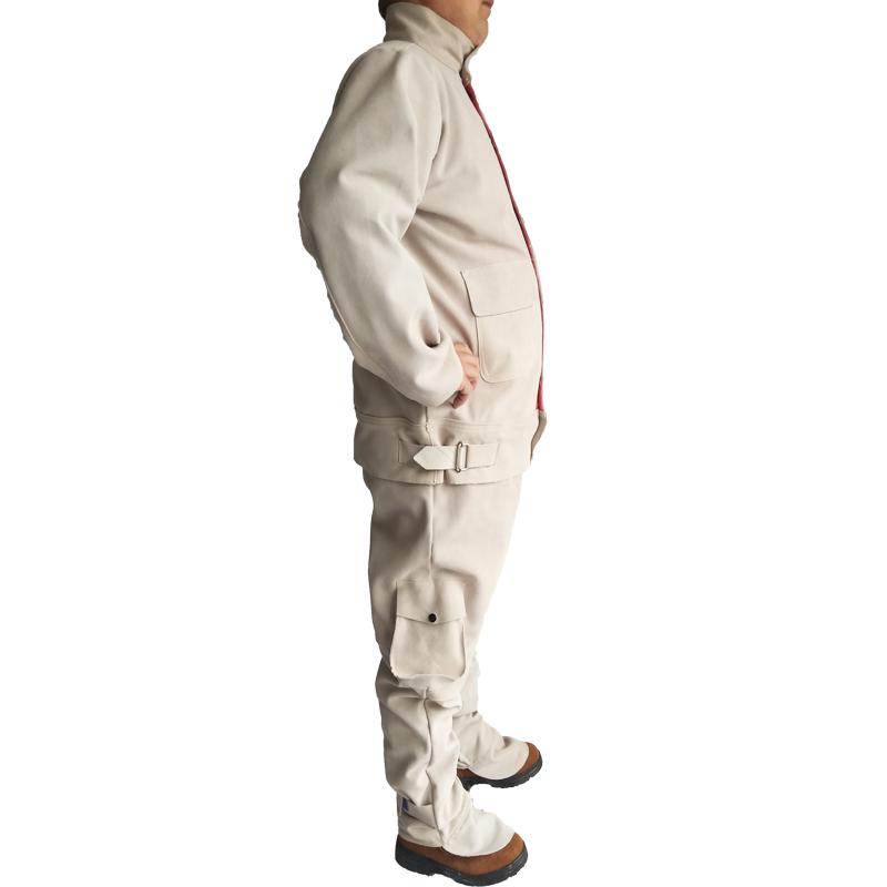 Kurtka spawalnicza ze skóry bydlęcej: Odporny na ciepło, Ochrona przed poparzeniem, Ochrona przed łukiem spawalniczym, Izolowana skóra dla spawaczy.