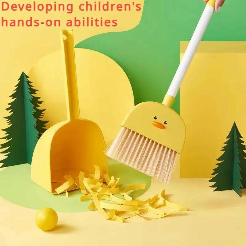 Realistic Children Cleaning Broom Little Housekeeping Helper Kids Play Broom for Household Kitchen Habits Preschool Toys