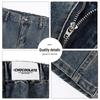 CHOCOOLATEit Men's American Retro Patchwork Washed Loose Wide-Leg Jeans