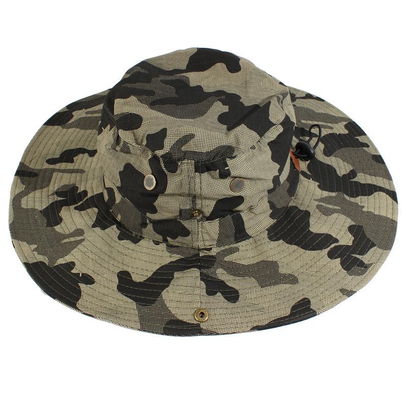 Unisex camouflage big eaves cotton bucket hat floral sun hat outdoor travel fishing sun climbing hat