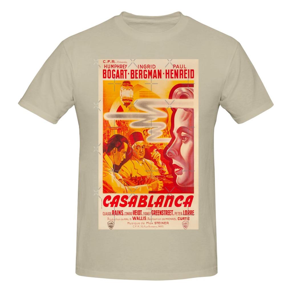 Funny Casablanca Movie Unisexs Tshirt Printed Tops are loose and slim fit Womens Tshirts