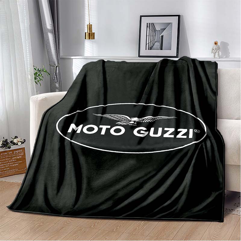 3D Retro Motorcycle G-Guzzi Flannel Printed Blanket Home Sofa Bed Warm Oversized Home Bedding Office Picnic Gift Soft Blanket