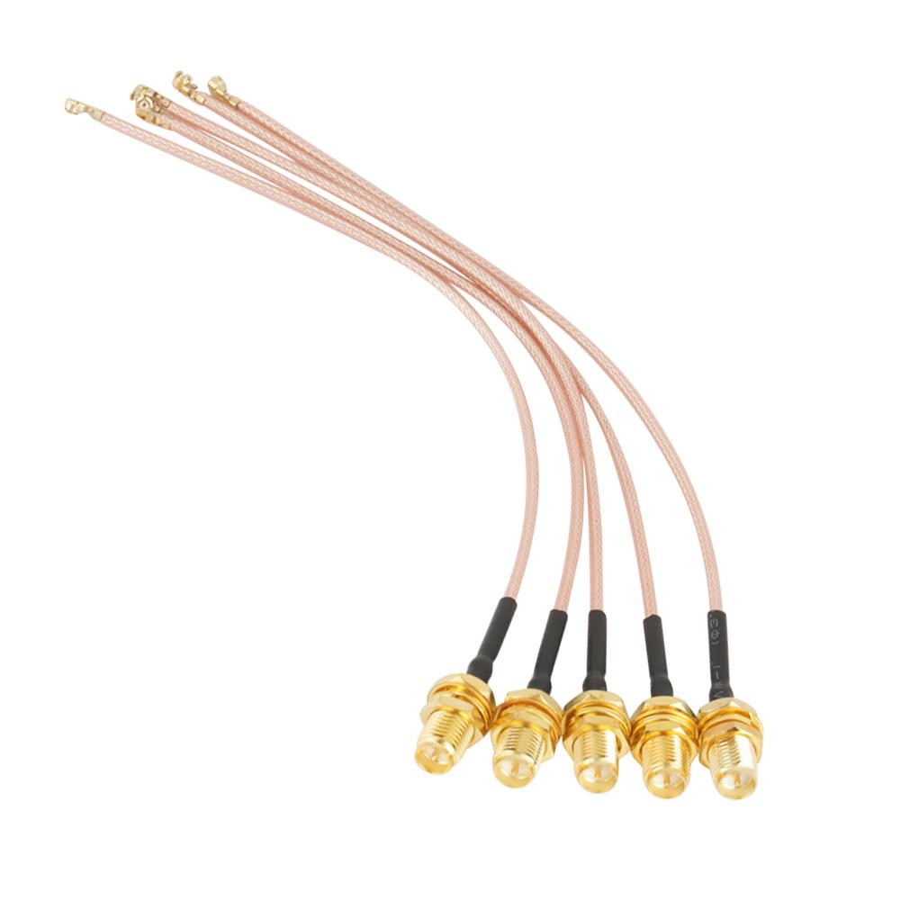 5Pcs RPSMA Female RF Antenna Coax Coaxial Cable Connector 50 Ohm 15cm