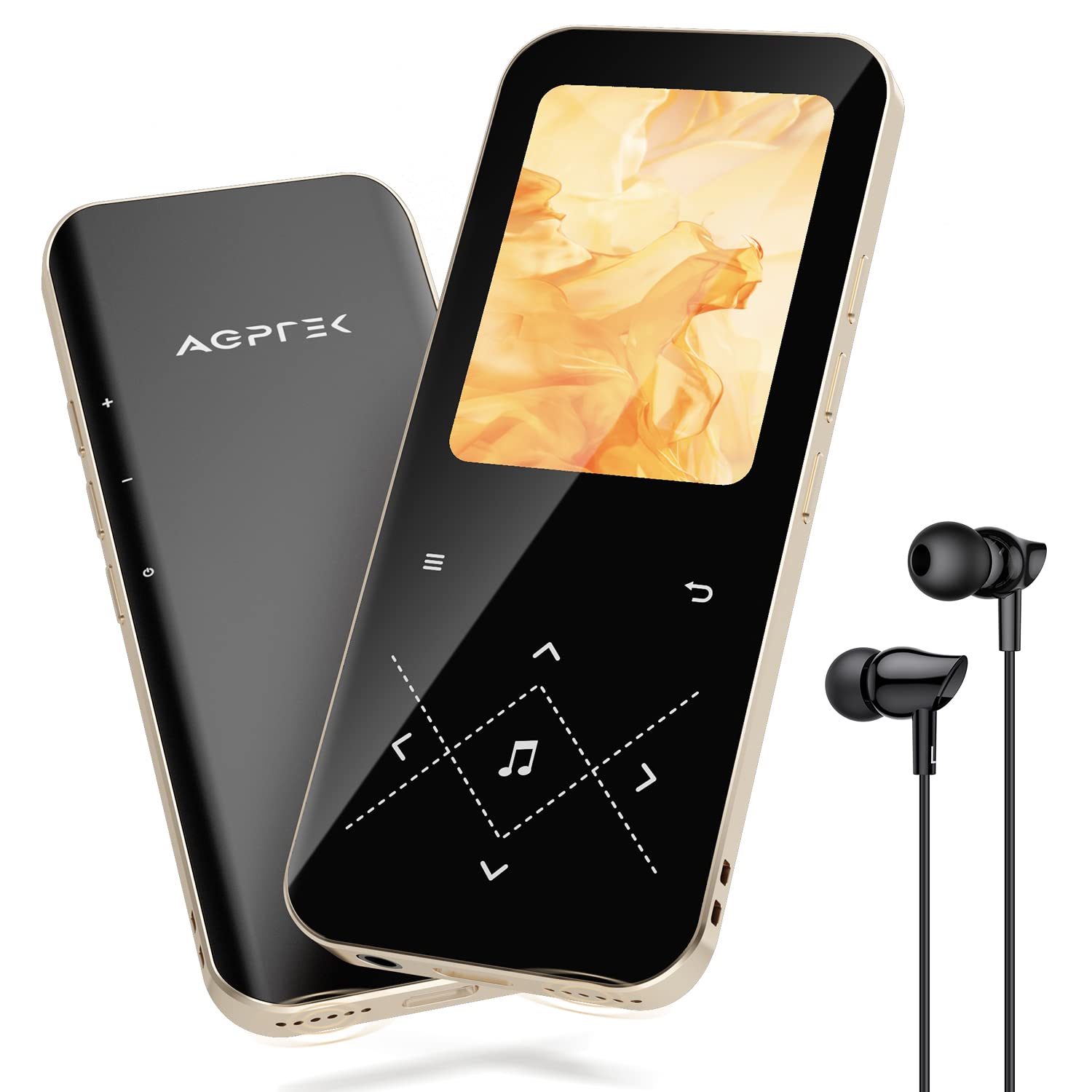 

AGPTEK MP3 Player with Bluetooth 5.3, 32GB Built-in Large Capacity, 2.4-inch Large Screen, Metal Frame, Stylish Design, Lossless Sound Quality, 48-Hou