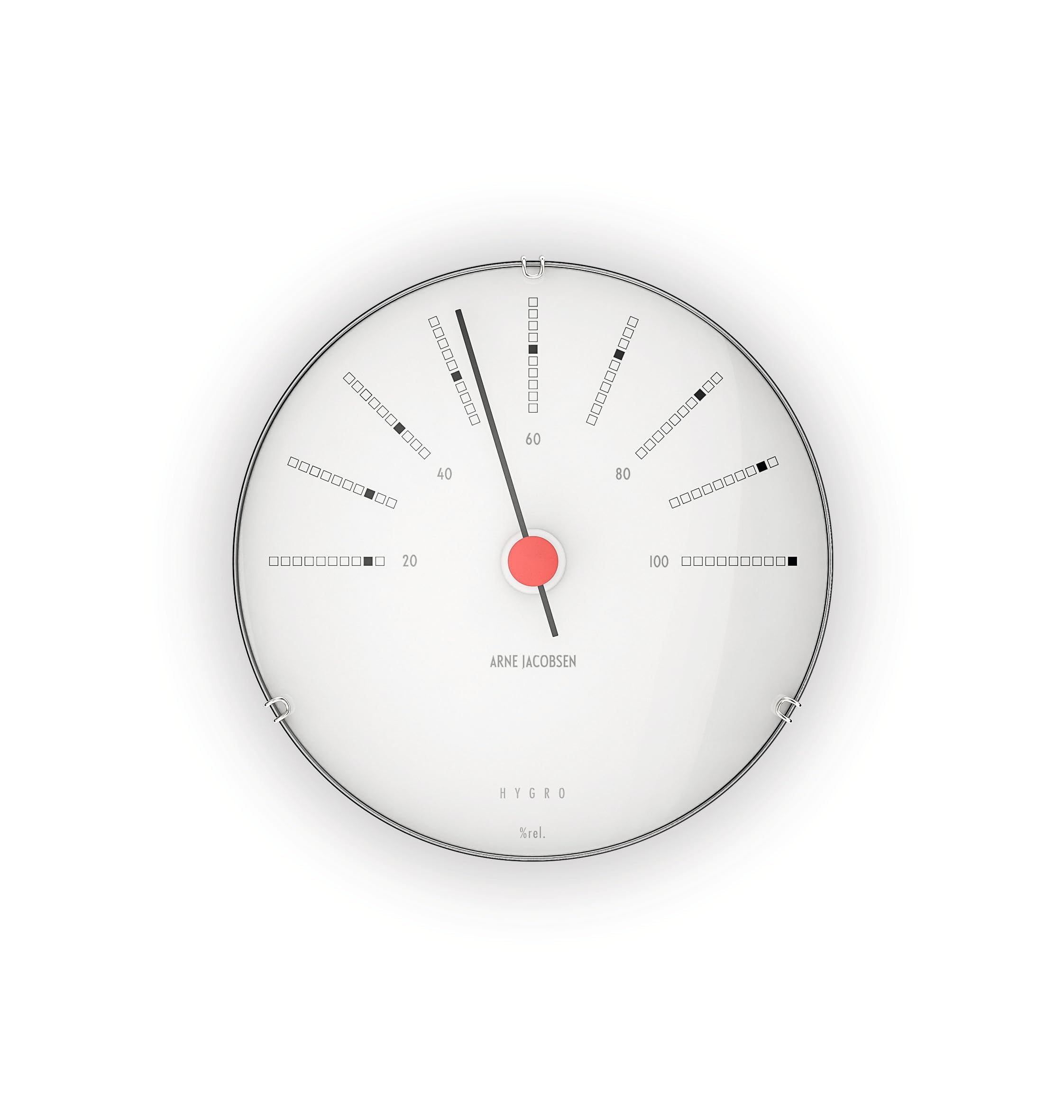 

ARNE JACOBSEN Hygrometer Analog Indoor 12cm bimetal Scandinavian design BANKERS 43685 White (Battery-free type) білий