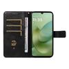 For Motorola Moto G06 4G Leather Case Geometric Line Design Wallet Phone Cover with Wrist Strap